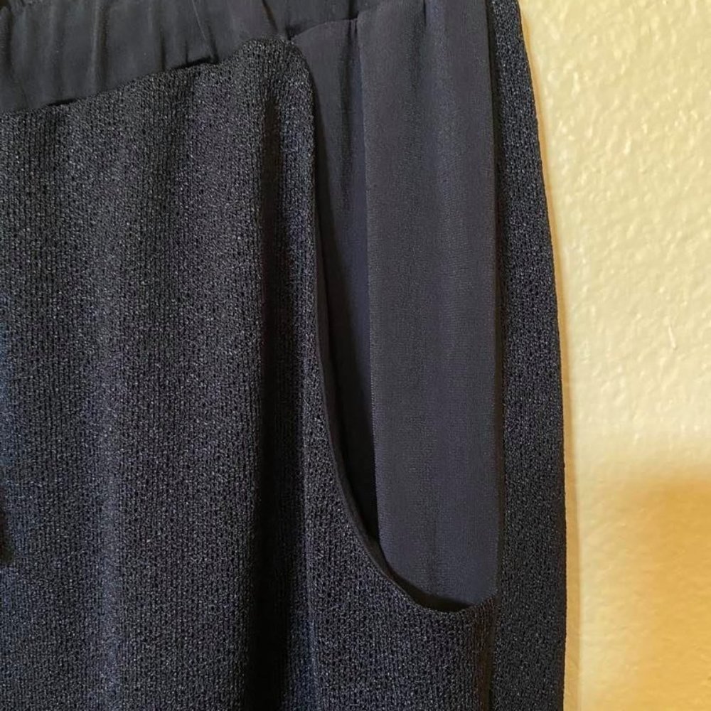 Eva Varro Sheer Drawstring Jogger Pant Size L Black - Picture 4 of 8